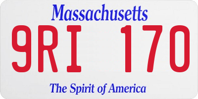 MA license plate 9RI170