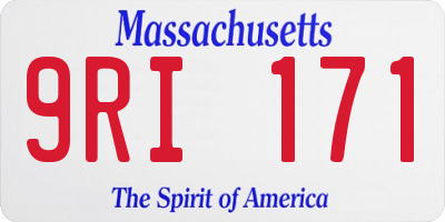 MA license plate 9RI171
