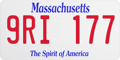 MA license plate 9RI177