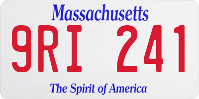 MA license plate 9RI241