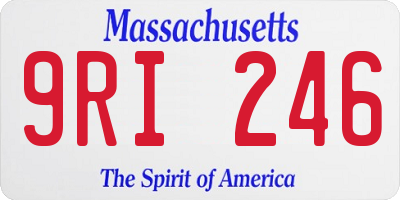 MA license plate 9RI246
