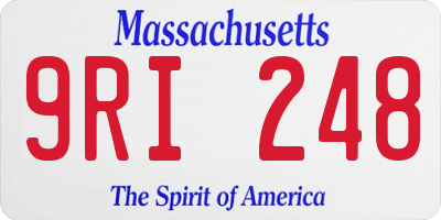 MA license plate 9RI248