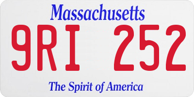 MA license plate 9RI252