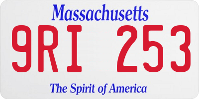 MA license plate 9RI253