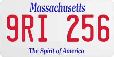 MA license plate 9RI256