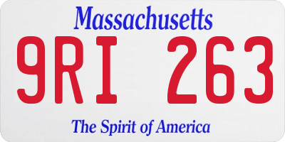 MA license plate 9RI263