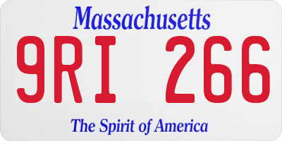 MA license plate 9RI266