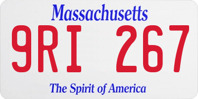 MA license plate 9RI267