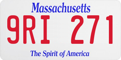 MA license plate 9RI271