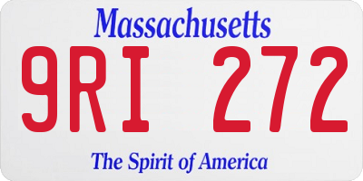 MA license plate 9RI272