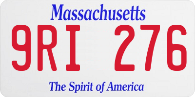 MA license plate 9RI276