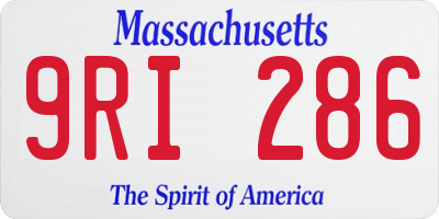 MA license plate 9RI286
