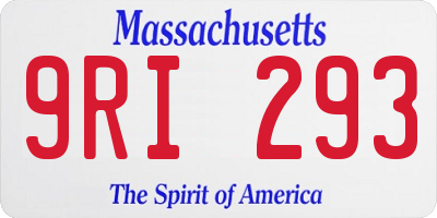 MA license plate 9RI293