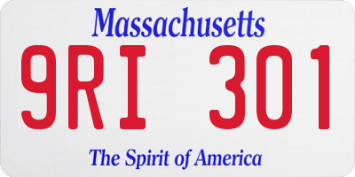 MA license plate 9RI301