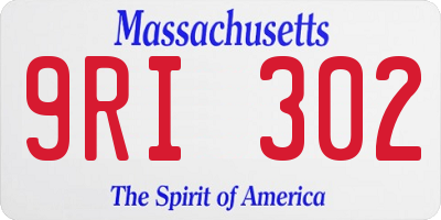 MA license plate 9RI302