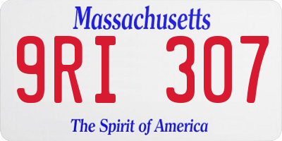 MA license plate 9RI307