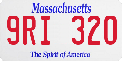 MA license plate 9RI320