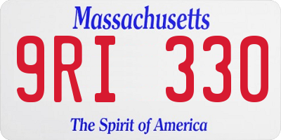 MA license plate 9RI330