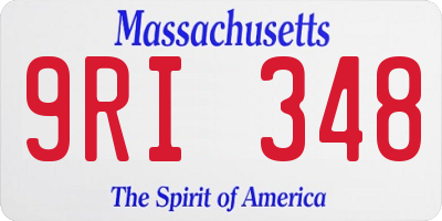 MA license plate 9RI348