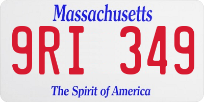 MA license plate 9RI349