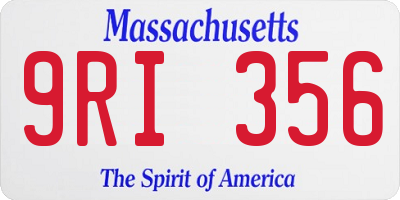 MA license plate 9RI356