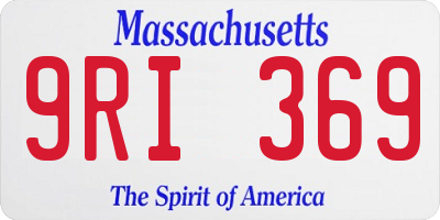 MA license plate 9RI369
