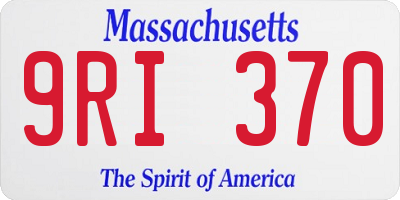 MA license plate 9RI370
