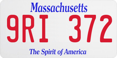 MA license plate 9RI372