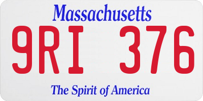 MA license plate 9RI376