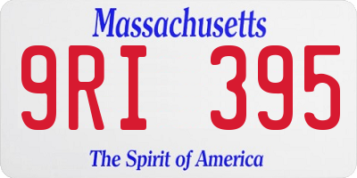 MA license plate 9RI395