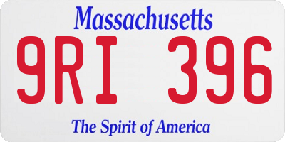 MA license plate 9RI396