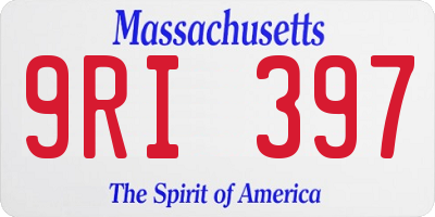 MA license plate 9RI397