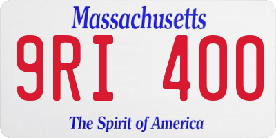 MA license plate 9RI400