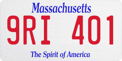 MA license plate 9RI401
