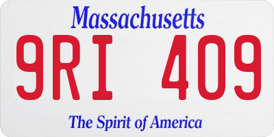 MA license plate 9RI409
