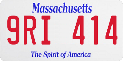 MA license plate 9RI414