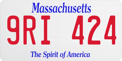 MA license plate 9RI424