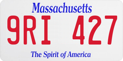 MA license plate 9RI427