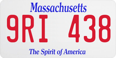 MA license plate 9RI438