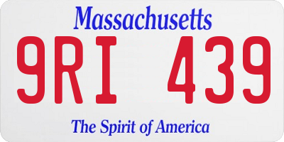 MA license plate 9RI439