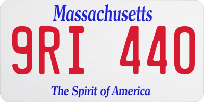 MA license plate 9RI440