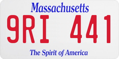 MA license plate 9RI441