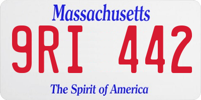 MA license plate 9RI442