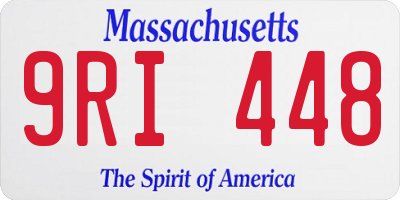 MA license plate 9RI448