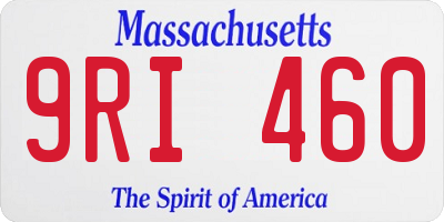 MA license plate 9RI460