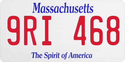 MA license plate 9RI468