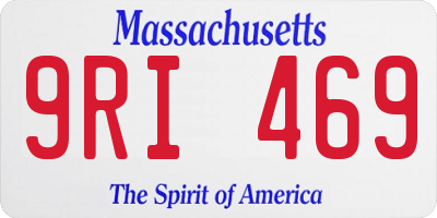 MA license plate 9RI469