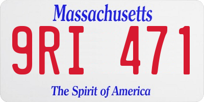 MA license plate 9RI471
