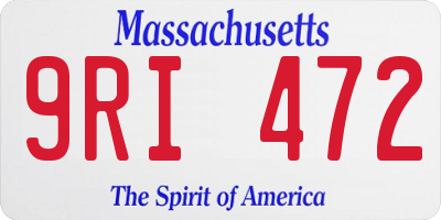MA license plate 9RI472