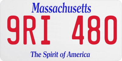 MA license plate 9RI480
